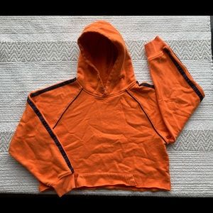 Orange Cropped Hoodie